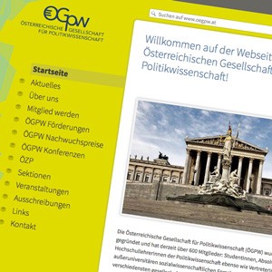 Website der Österreichischen Gesellschaft für Politikwissenschaft