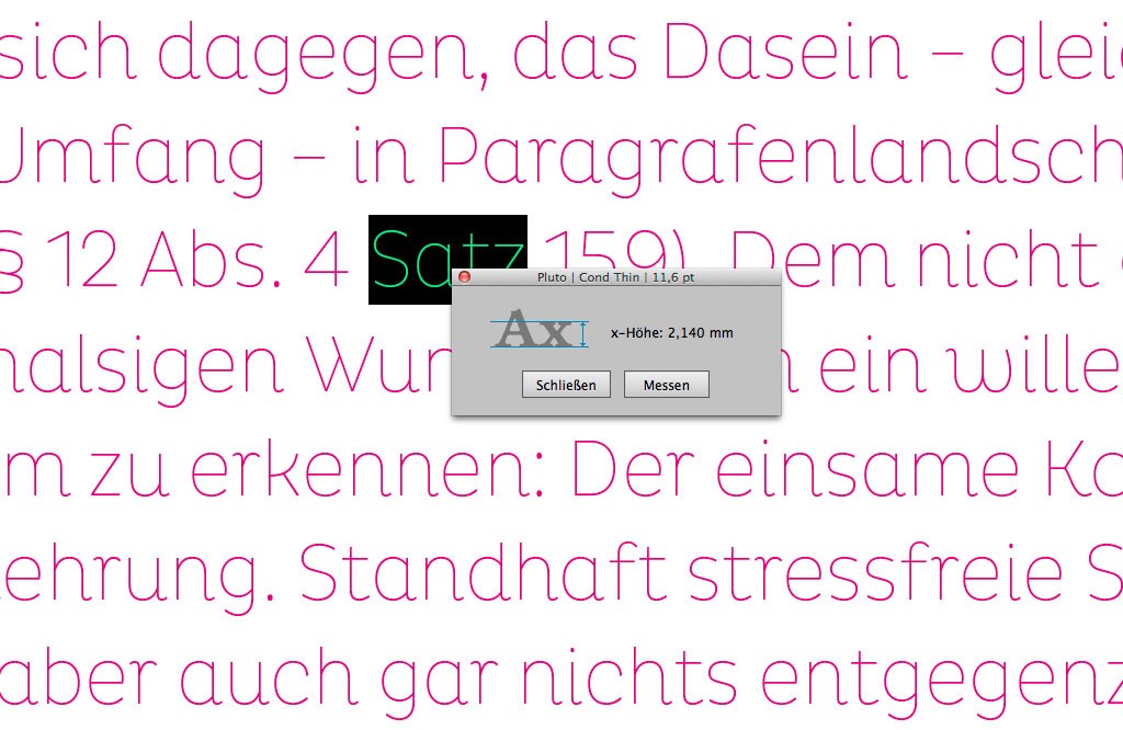 Screenshot: Skript Get x-Height (1.0)
