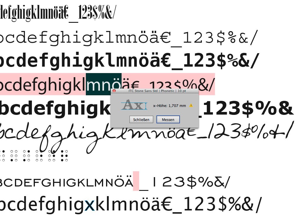 Skript Get x-Height Screenshot
